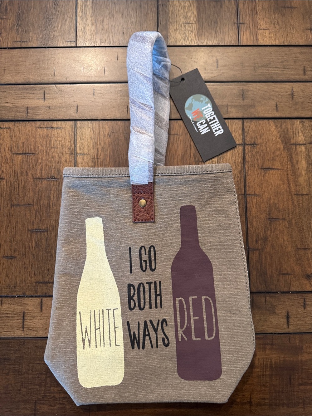 Both Ways Double Wine Bag by Together We Can a Mona B initiative